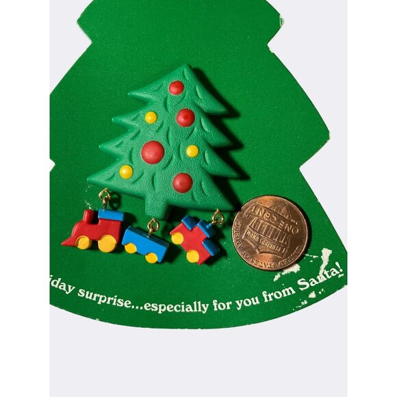 Hallmark Holiday Christmas Tree Train Ornaments Charm Lapel Pin - Picture 4 of 7